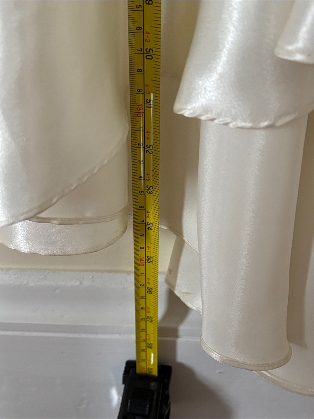 Vintage Jessica Lynn CollectionIvory Satin Slip Dress with Sheer Back & Appliqué - Picture 15 of 16